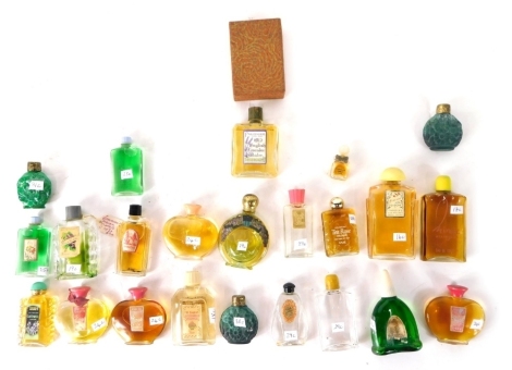 Various perfume, mainly 1920s and later bottles, some unopened, various dimensions. (a quantity)