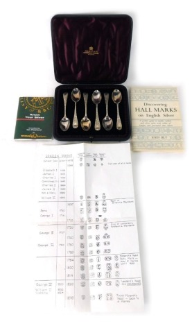 A set of six Victorian silver teaspoons, by Wakeley E Wheeler, the handle engraved with ferns and leaves, London 1892