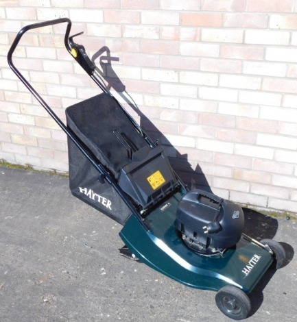 A Hayter Harper 41 lawn mower, with grass box.