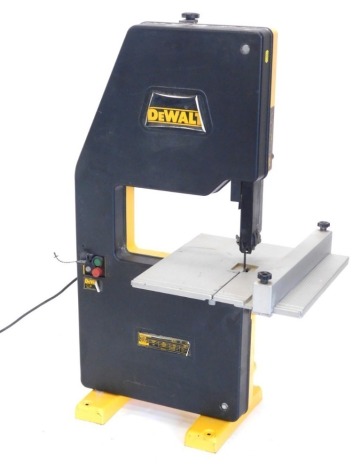 A Dewalt table top fret saw, 96cm high.