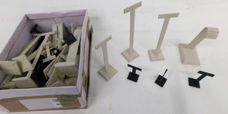 A quantity of jewellery earring display stands.