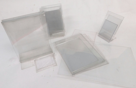 A quantity of Perspex sign displays, A4, A3, A5, and others. (1 box)