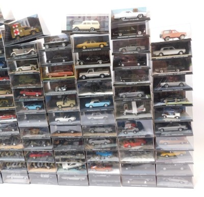 The Eaglemoss James Bond diecast car collection, including Goldfinger, Ford Falcon Ranchero, On Her Majesty's Secret Service Mercedes 600, Live and Let Die Chevrolet Bel Air, Quantum of Solace Ford Ka. (4 boxes) - 2