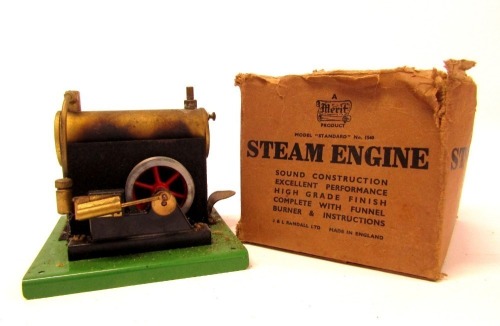 A Merritt standard number 1540 steam engine, partially boxed.