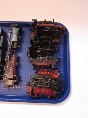 Hornby and Bachmann OO gauge locomotives, including a Bachmann 64XX class locomotive, Bachmann class 3F locomotive, Fairburn class 4P tank locomotive, etc. (1 tray) - 3