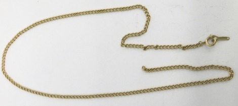 A slender link necklace, with attachment marked 375, 40cm long.