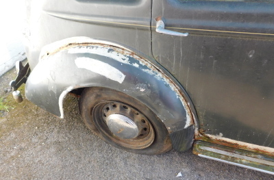 A 1948 Humber Hawk, registration CTK 494, 1944cc petrol, first registered 25th August 1948, formerly in grey but repainted in a military green, long term outside storage under a tarpaulin, no V5. Upon instructions from the Executors of Paul Birchall (Dec' - 3