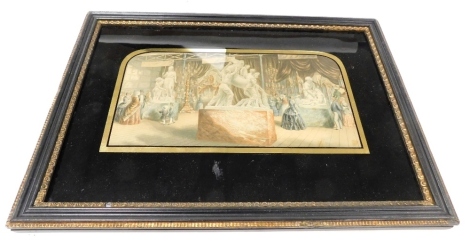 A George Baxter print, Gems of the Great Exhibition, number 5, Austrian Department, circa 1854, within a Hogarth frame, 21cm x 31cm.