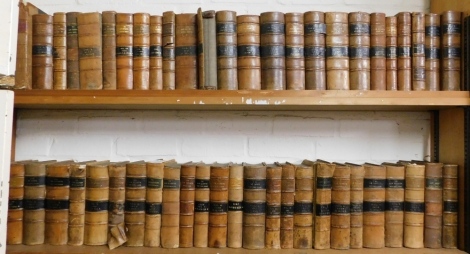 Various volumes of The Law Reports, dating from Queen Victoria to George VI, gilt Morocco, published by The Council at its Office 6 Stone Buildings, Lincoln's Inn, London, printed by George Barber and Son Ltd, London, William Clowes and Sons, various othe