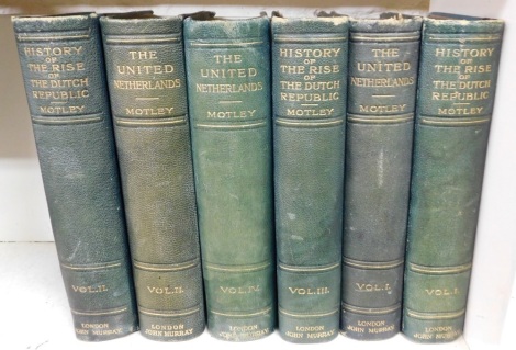 Motley (John Lothrop). The Rise of The Dutch Empire, volumes 1-3, gilt leather and canvas boards, published by John Murray London, 1904, together with The United Netherlands, volumes 1, 2 and 4, in similar binding.