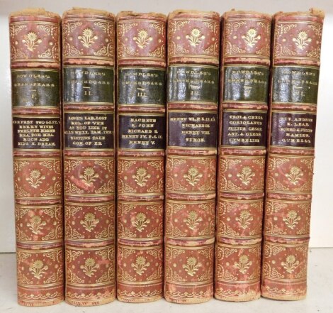 Bowdler (Thomas Ed.). The Family Shakespeare, volumes 1-6, leather bound with gilt tooling, published by Longman et al, London, 1865.