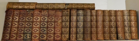 Thackeray (William Makepeace). Various works, to include the Newcombs, Barry Lyndon, Yellow Plush Papers, Catherine Snobs, etc., leather and canvas bound with gilt tooling (14), published by The Caxton Publishing Company, together with Dickens (Charles), 