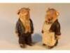 A pair of early 20thC butchers shop model pigs