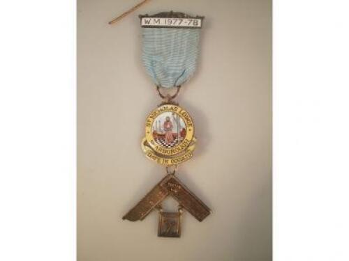 Masonic interest. A Past Masters jewel for the St Nicholas Lodge Scarborough 1977-1978