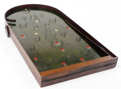 A Spalding double sided crickatelle and bagatelle board, 75cm high.