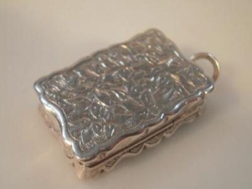 A late Victorian silver vinaigrette by George Unite & Sons