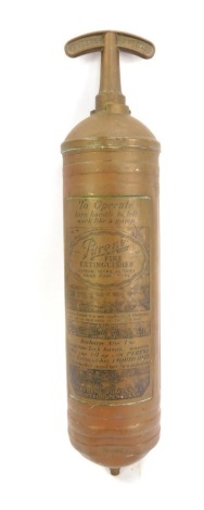 A Pyrene vintage fire extinguisher, 37cm high.