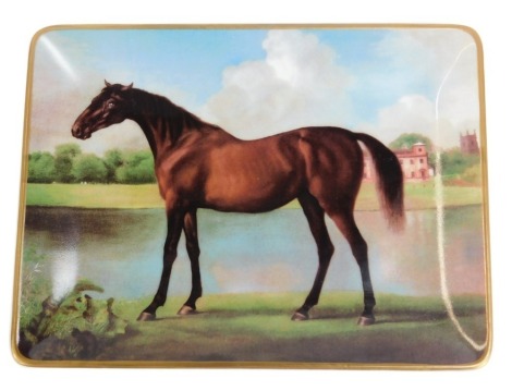 A Royal Worcester Lord Bollingbrook's Brood Mare collector's dish, after George Stubbs, printed marks, boxed.