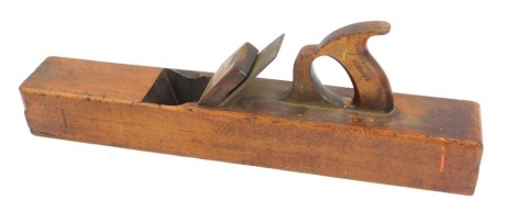 A vintage Jack plane, stamped K Burgess, 52cm long.