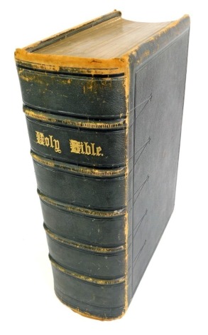 A 19thC Holy Bible, by The Rev. Robert Jamieson DD, with illustrative steel engravings, maroon binding and gilt tooling. published by Virtue & Co, London.