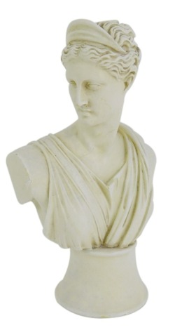 A profile bust of the Roman goddess Artemis, 28cm high.