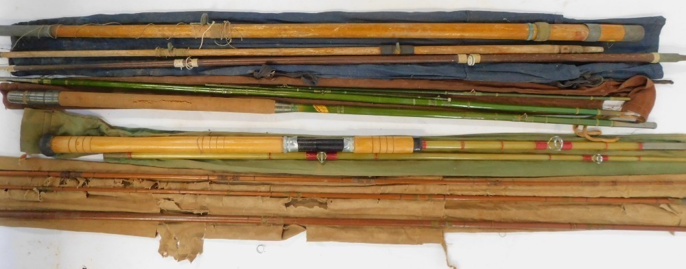 Fishing rods, comprising an Allcocks Viking two piece split cane