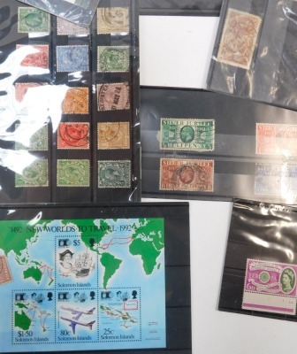 Philately. Penny red stamps, postal worn, Italian stamps, first day covers for Royalty and trains, etc. (a small group of loose) - 5