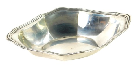 A white metal bowl, hand design stamped Alvin Sterling, 17cm diameter, 2.17oz.