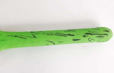 A Kookaburra Kahlina Prodigy 40 cricket bat, signed by members of the Leicestershire County Cricket Club. - 3