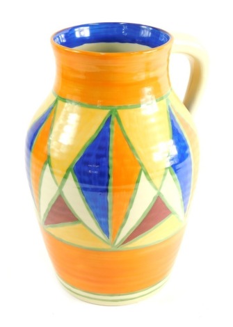 An Art Deco design lotus jug, 31cm high. (modern)