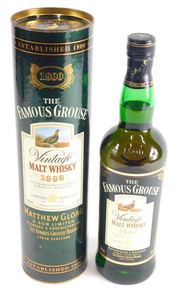 ウイスキー FAMOUS GROUSE Vintage Malt Whisky 1992 The Famous Grouse 1992 Vintage Malt 40% 1992