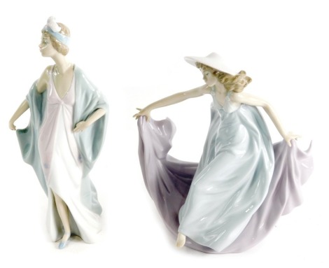 Two various Lladro figures, Sophisticate, 05787, 26cm high, and May Dance, 05662, printed marks beneath. (2)