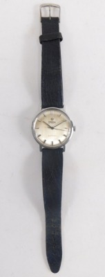 An Omega Seamaster automatic gentleman's wristwatch, in a steel case, the reverse stamped waterproof, Omega stamp crown strap, the dial 3.2cm diameter. - 2