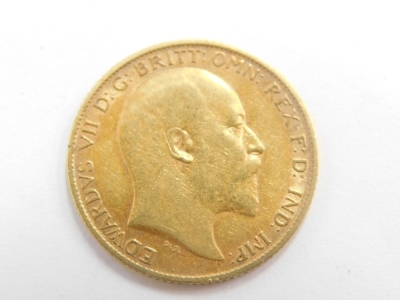 An Edward VII gold half sovereign, 1908. - 2