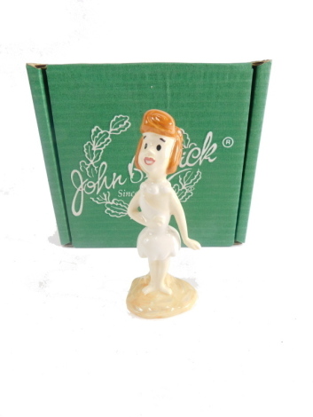 A John Beswick figure Wilma Flintstone, printed marks beneath, 13cm high, boxed.