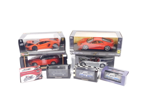 Five various boxed diecast cars, to include UT Models BMW, 1:18 scale, 20cm wide, etc. (5, boxed)