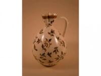 A Zsolnay Pecs of Hungary porcelain ewer decorated with flowers and leaves