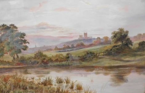 A. W. Franklin (19thC). Lincoln Cathedral from South East, oil on canvas, signed and dated, 49cm x 74cm.