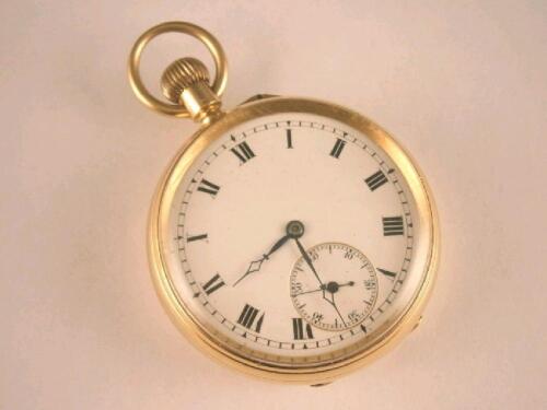 An 18ct gold cased open face pocket watch by Sir John Bennett Ltd