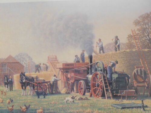 Robin Wheeldon (b.1945). Hay making, artist signed limited edition print of 250, 30cm x 43cm and four others. (5)