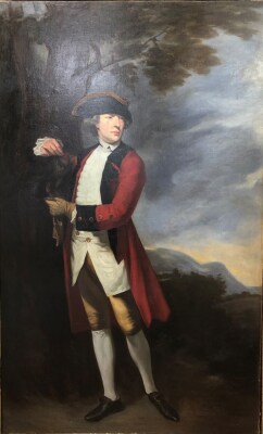 By or After Sir Joshua Reynolds (1723-1792). Portrait of Sir Patrick Blake, full length, oil on canvas, re-lined, 237cm x 147cm. Provenance: The Great House Collection, Kegworth. Auctioneer's Notes: This painting is listed as no.188a in the Reynolds ca