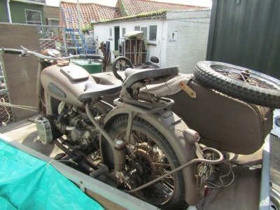 A Russian combination motorcycle and sidecar, with machine gun turret. Please note: The trailer is NOT included with this lot, it is Lot No 5. - 3