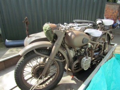 A Russian combination motorcycle and sidecar, with machine gun turret. Please note: The trailer is NOT included with this lot, it is Lot No 5. - 4