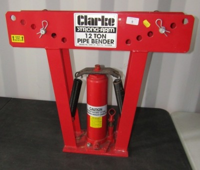 A Clark strong arm twenty tonne pipe bender.