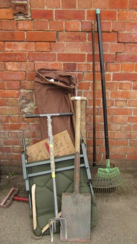 Push sweeper, stirrup pump, other tools, etc.