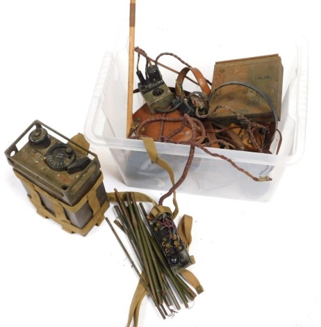 A World War II British Army type 38 radio set, together with other radio equipment.