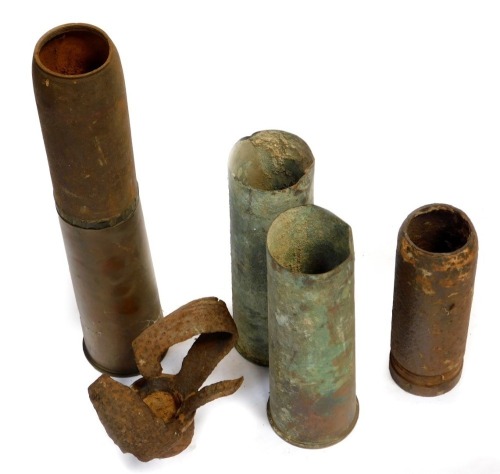 Various First World War shell cases.