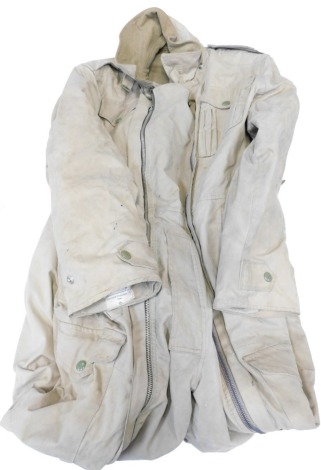 A British Army tank crew suit, dated 1954.