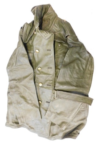 A military leather jacket.