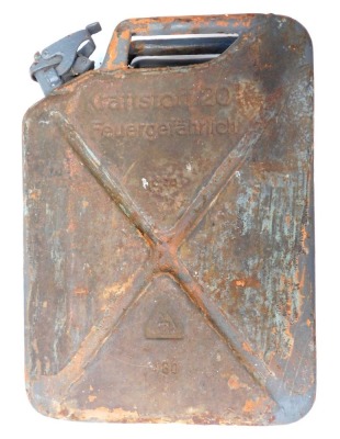 A World War II 1939 dated German jerry can.